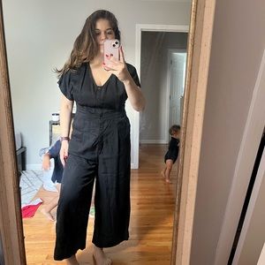 Black Button-Up Jumpsuit